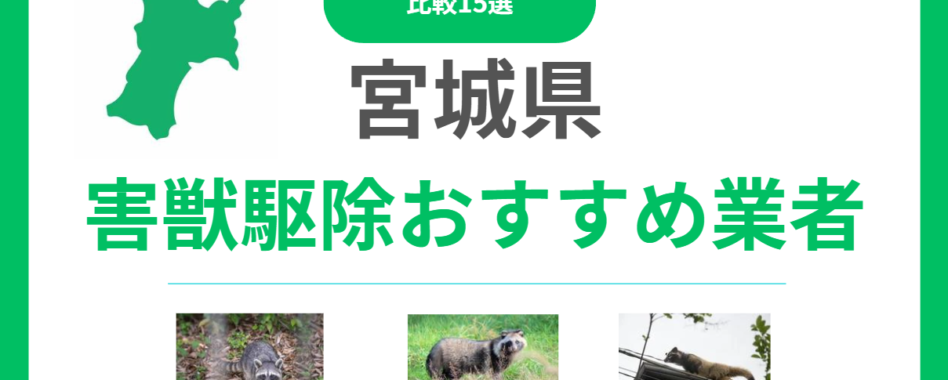 【比較】宮城県の害獣駆除業者おすすめ15選｜費用相場と業者の選び方も紹介！