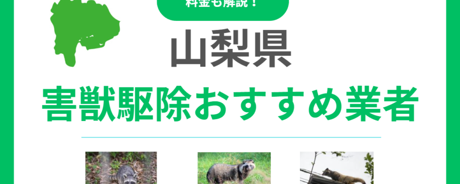 【2025年版】山梨県の害獣駆除業者を徹底比較！優良業者のおすすめポイントと料金相場