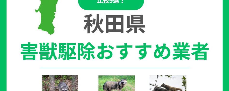 【秋田県】おすすめ害獣駆除業者9選を比較！料金の目安と信頼できる会社の選び方
