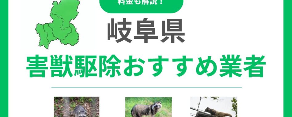【岐阜県版】害獣駆除のおすすめ優良業者13選！料金相場と失敗しない選び方を解説